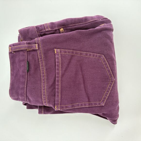 Pacsun Women 22 Purple Low Rise Straight Leg Jeans Button Fly Button - Picture 7 of 9